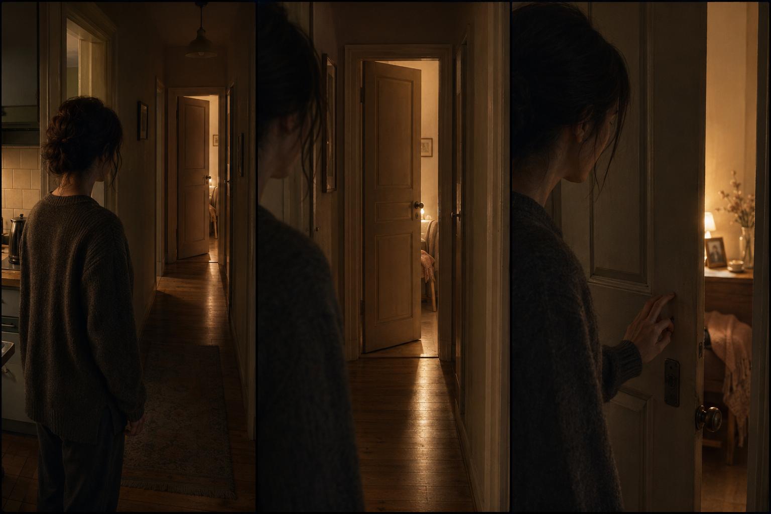 Curio Triptych: why do half-open doors sometimes draw attention more than closed ones