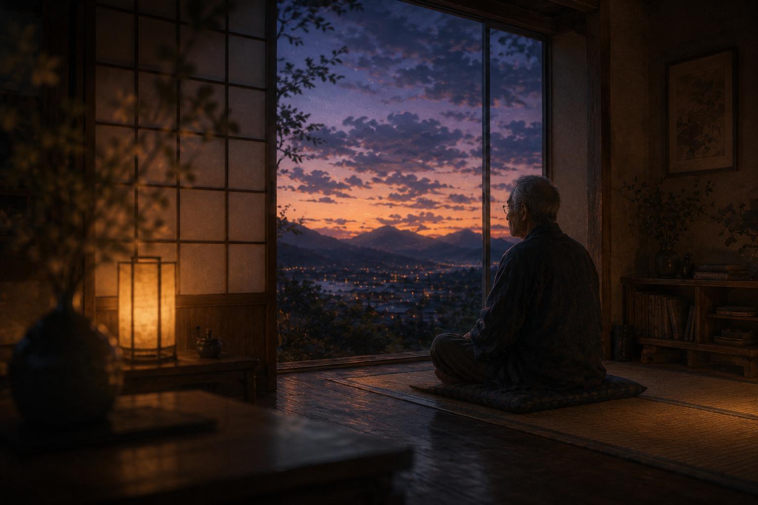 Reflective ending scene for thoughts not fully formed Curio Triptych